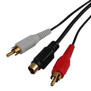 S-Video to 2 RCA Plugs 1.5M Cable