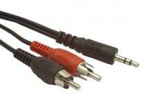 Natec 3.5MM STEREO AUDIO 2.5m 3,5 stereo mini jack male - 2 RCA