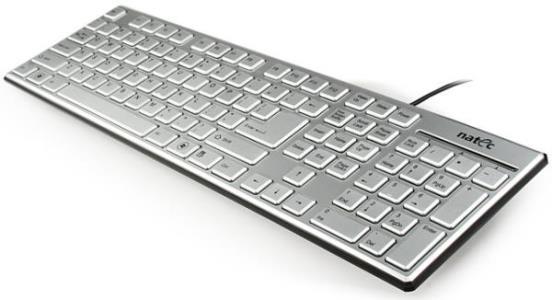 KEYBOARD NATEC STARFISH SLIM SILVER USB
