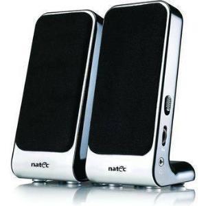 Natec Mosquito Black and Silver Speaker 2.0
