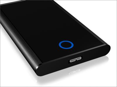 ICY BOX - Ext. HDD-Case, 1xSATA 2.5" to 1xUSB 3.0, blue circle lightin